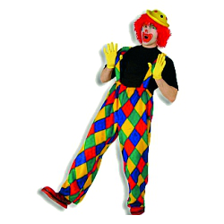 Unsere Clownhose macht den Junggesellen an seinem Junggesellenabschied zum Clown des Abends.
<br>
<br>Material: 100% Polyester