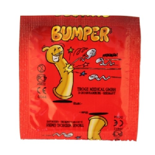 Kondome müssen immer eine schlichte langweilige Verpackung haben ... dieses ungeschriebene Gesetz wurde mit unseren Bumper-Kondomen jetzt endlich aufgehoben. Durch ihre witzige Verpackung verkaufen sich diese Kondome beim JGA mit einem Stückpreis von 1,- Euro wie von selbst.
