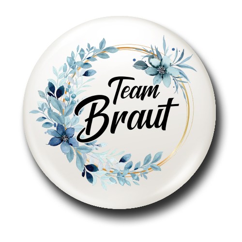 Button - Team Braut im Blumenring