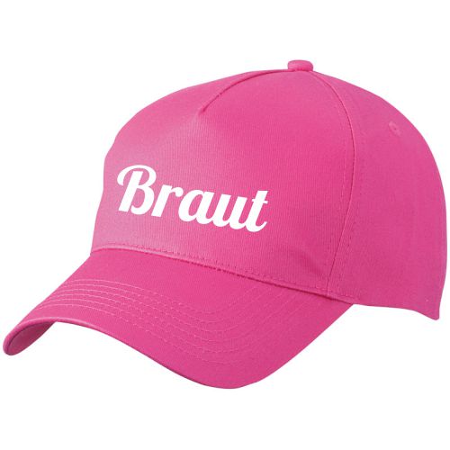 Cap Braut Pink-Weiß