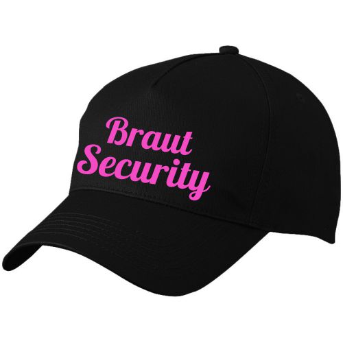 Cap Braut Security Schwarz-Pink