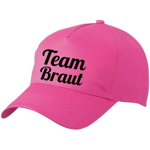 Cap Team Braut Pink-Schwarz