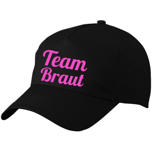 Cap Team Braut Schwarz-Pink