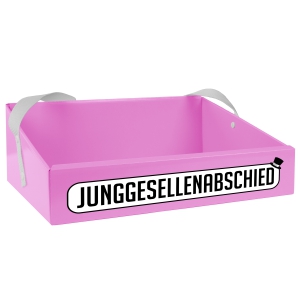 Bauchladen Junggesellenabschied Zylinder-Design rosa