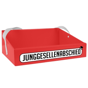 Bauchladen Junggesellenabschied Zylinder-Design rot