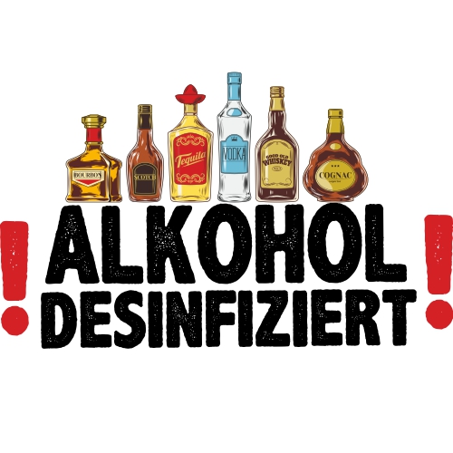 Alkohol desinfiziert - Plakativ